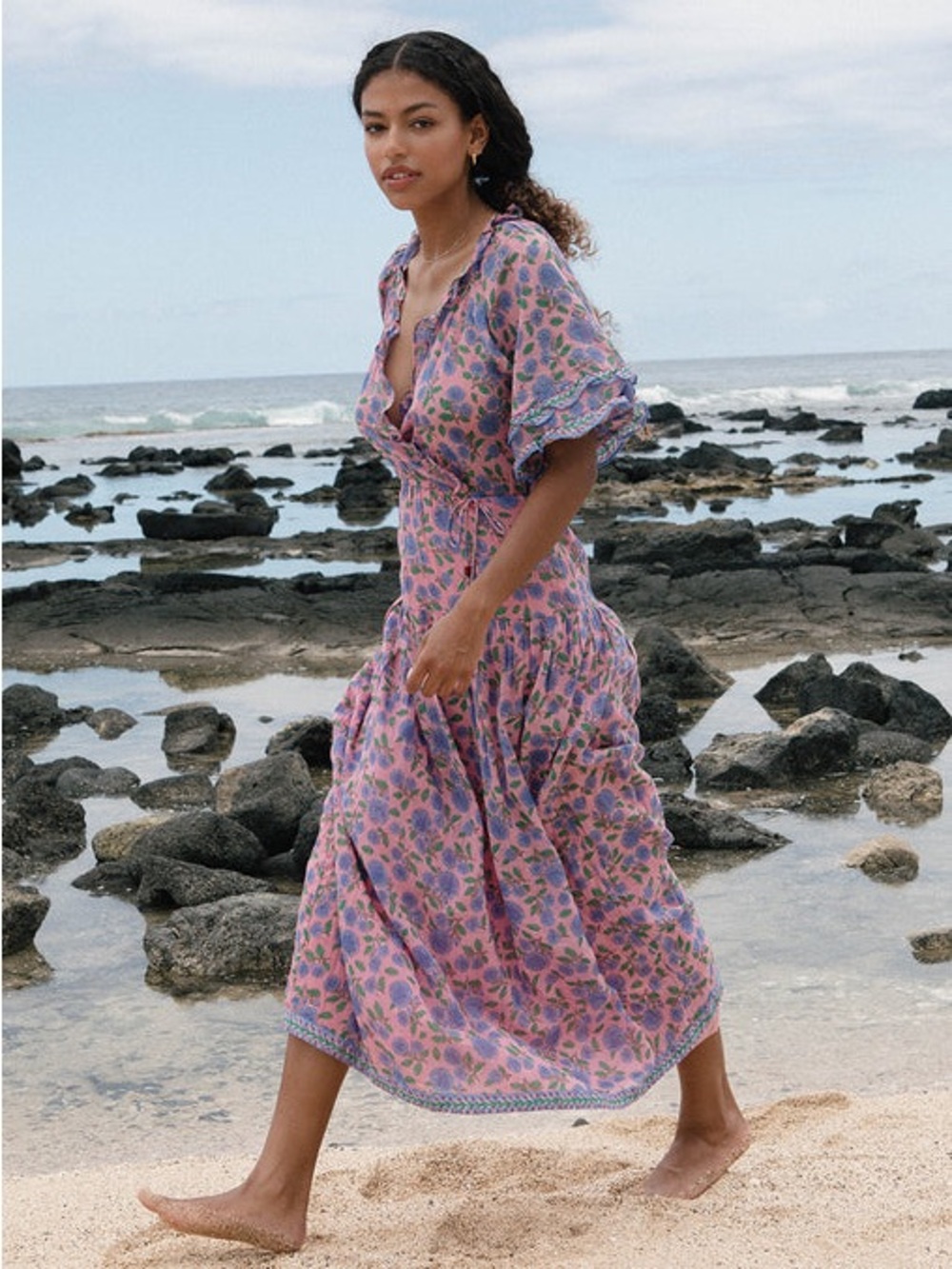 SAYLOR Pink Floral Maxi Dress